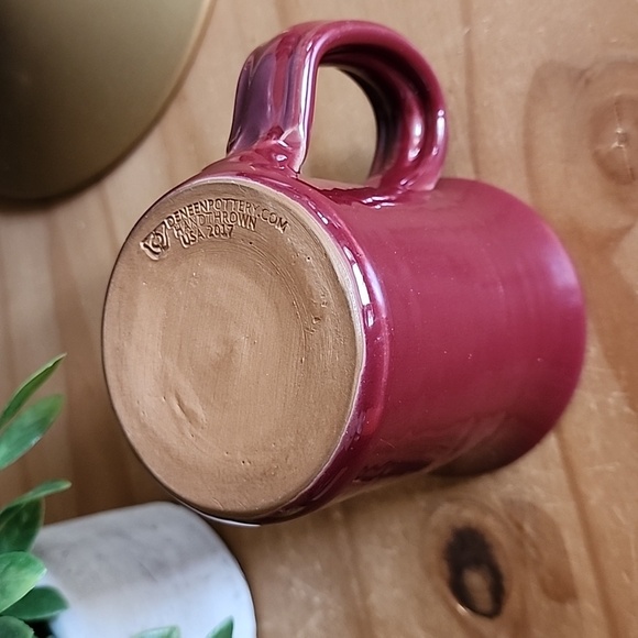Burgundy Deneen pottery mug Embracing  Pines B&B - Picture 6 of 8